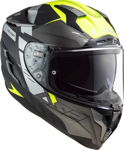 Casco Para Moto Ls2 Ff 327 Challenger Allert Mate Amarillo
