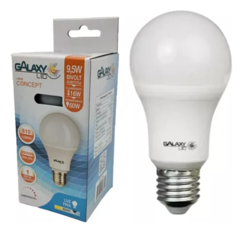 Kit 3 Bulbo Led A60 9,5w 6500k Dimerizável Galaxy