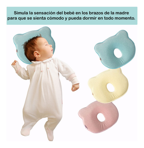 Almohada Para Bebé Prevención Cabeza Plana Recién Nacido