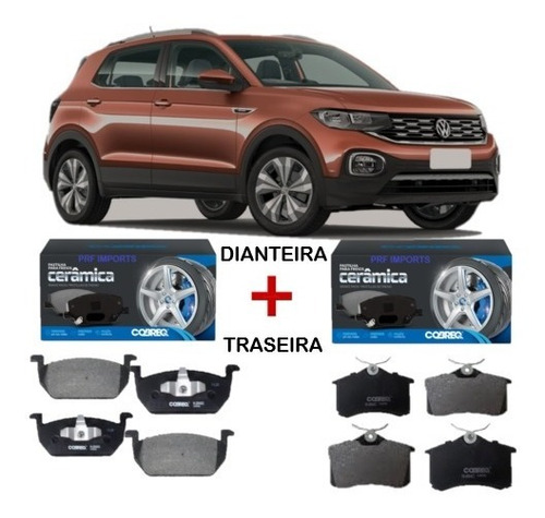 Kit De Pastilha Diant + Tras T Cross 1.0 / 1.4 2022 Cerâmica