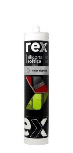 Rex Silicona Acética Aluminio 300ml Rex