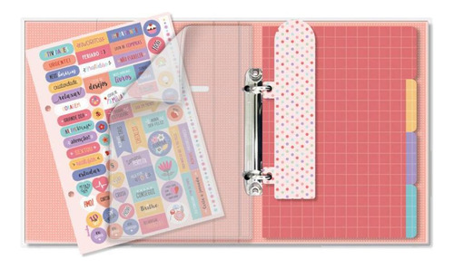 Caderno Fina Ideia Leve AMor Leve Amor cor rosa-pálido