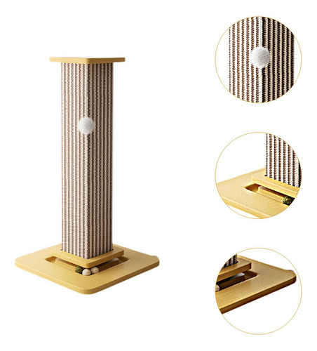 Poste Rascador Para Gatos, Poste Rascador Con Base, Juguete