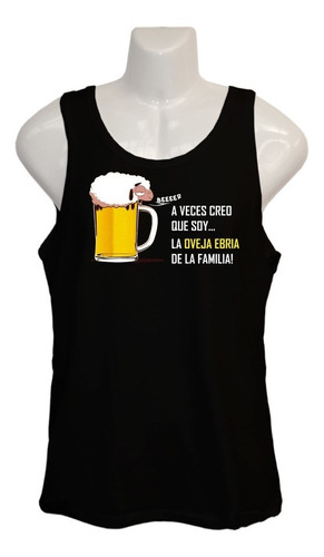 Polera Oveja Ebria - Musculosa - Cerveza - Humor - Borracha