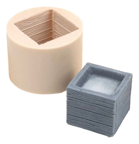 Molde Silicon Mini Maceta Cuadrada Vela Jabón Resina Choco