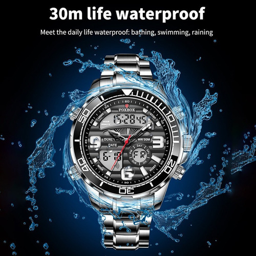 Reloj De Negocios Luminoso Con Cronógrafo Foxbox Fb0007