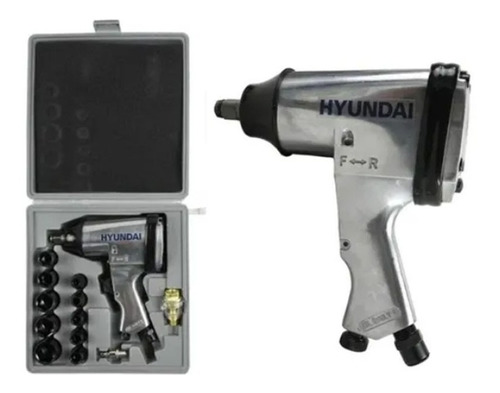 Kit Pistola De Impacto Neumática Con Dados Hyundai Hypn002 
