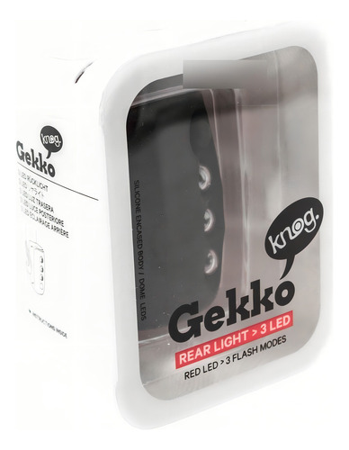 Luz LED para bicicleta dianteira e traseira Knog Gekko Twinpack