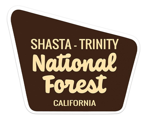 Forestal De Shasta - Etiqueta De Sierra Nacional De Tri...