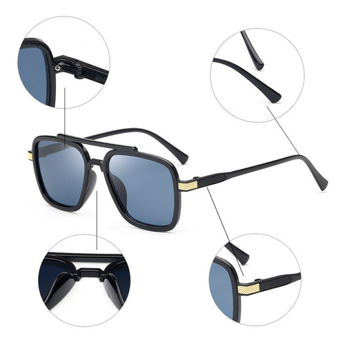 Lentes Gafas De Sol Tony Stark Iron Man Gafas E.d.i.t.h.