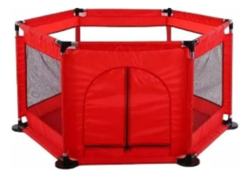 Corral Seguridad Bebe Hexagonal Rojo Juego Infantil 130 Cm.