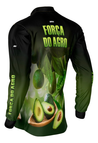 Camisa Agro Brk Cultivo Frutas Produtor De Abacate Com Uv50+