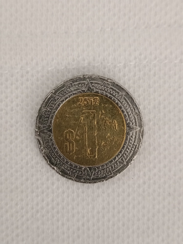 1 Moneda De $1.00 Bimetálica C/ Error En Fecha De Acuñacion