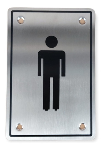 Placa Hombre P/baño  Acero Inoxidable 304 Importado*