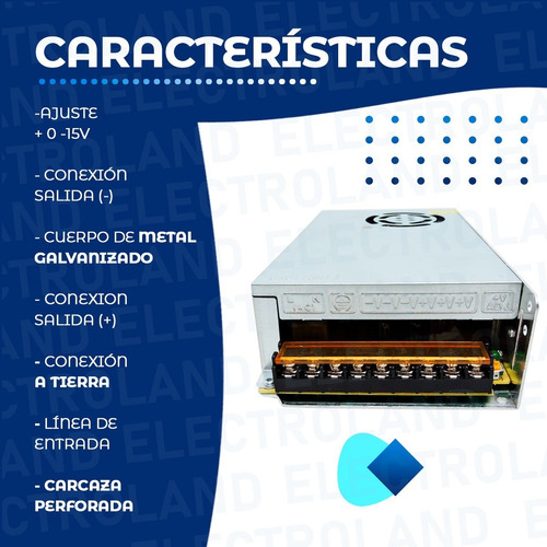 Imagen 7 de 10 de Fuente Switching 12v Salida De 20amp 250w Cuerpo Metálico