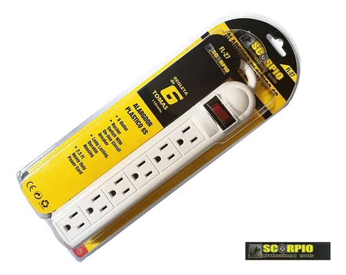 comprar Regleta Electrica 6 Tomas Extension 1.5 Metros