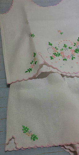 Antiguo Conjunto De Hilo Bordado Para Niña (Usado)