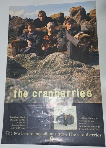 The Cranberries / Afiche Original Island Récords Ltd Promo (Usado)