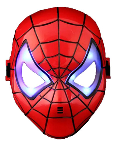 Mascara Spiderman Con Luces Led En Ojos, Ideal Para Disfraz