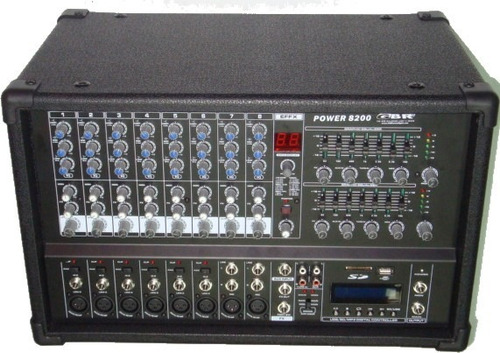 Consola Potenciada 8 Ch 800w Dsp Stereo Mp3 + Mic Pro Premi
