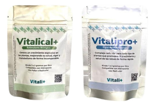 Pack Vegetativo Orgánico Vitalical 10g (todas Las Plantas)