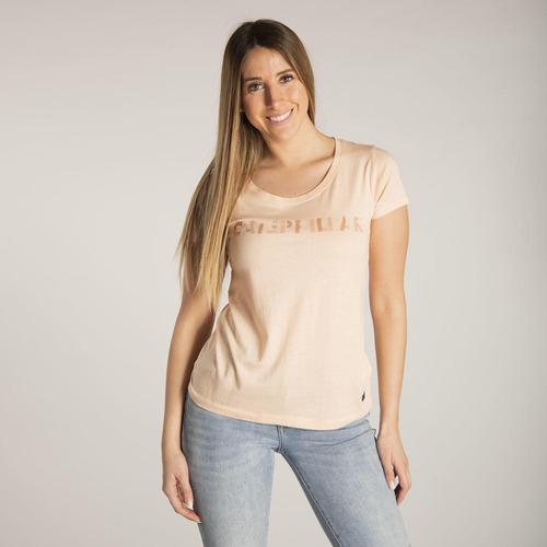 Polera M/c Mujer W Vrstl Ss Graphic T Rosado Cat