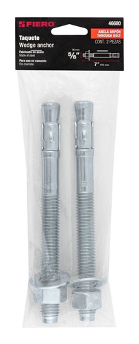 Bolsa C/2 Taquetes Arpon 5/8'' X 7'' Acero Fiero 46680