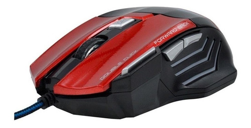 Mouse para jogo Feir  FR-404 vermelho e preto