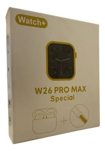 Smart Watch W26 Pro Max + Auriculares Inalambricos Negro Negro Negro Negro