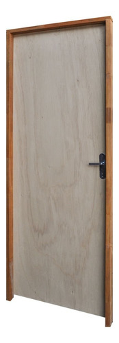 Kit Porta De Madeira 210x70cm Batente 14cm Fechadura