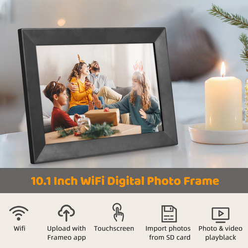 Quadro Ip Digital Wifi De 10,1 Polegadas, Memória Digital Em