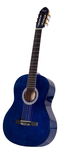 Guitarra Criolla Niño Parquer Azul Principiante Con Funda Orientación de la mano Derecha