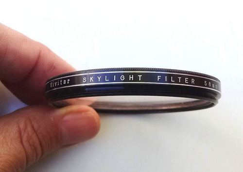 Filtro Vivitar 58 Mm Skylight 1a Con Estuche De Cuero Zeiss (Usado)
