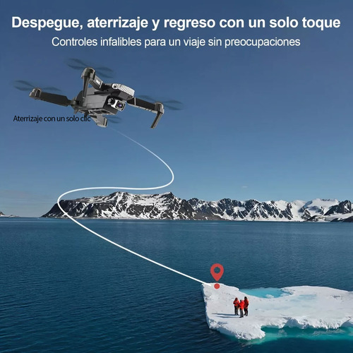 Dron Cuadricóptero con Control Remoto Cámara 4k 1 Batería Color Negro