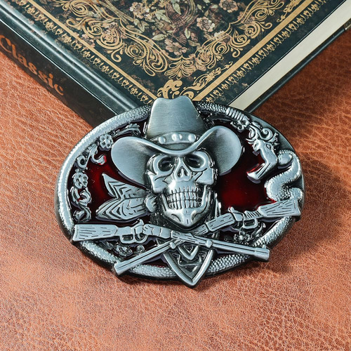 Hebilla De Cinturón Calavera Esqueleto Hombre Mmg