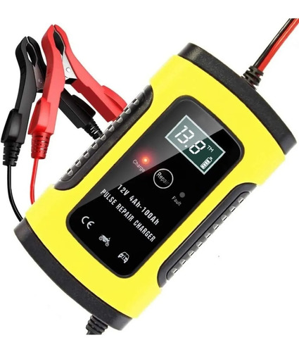 Cargador De Batería Coche Moto 6a 12v Lcd Pantalla Automátic