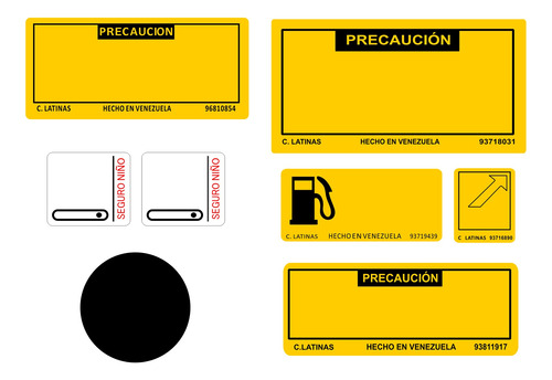 Etiquetas/calcomanias Precaución Chevrolet Corsa Designpro