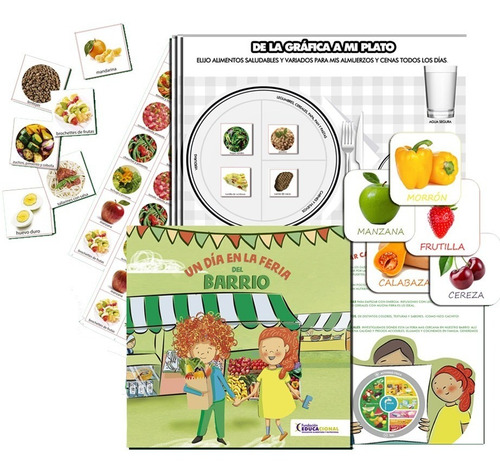 Imagen 1 de 1 de Kit 4: Cuento + Block De Fichas + Stickers + Memotest