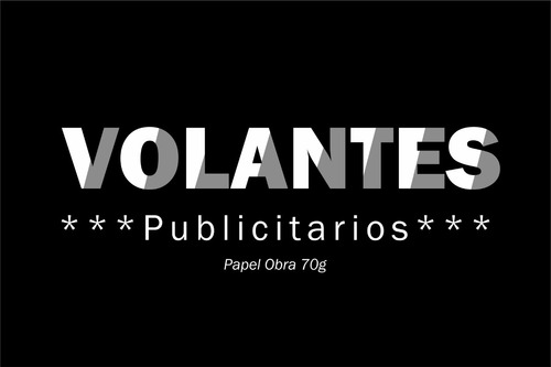 1.000 Volantes Publicitarios Negro