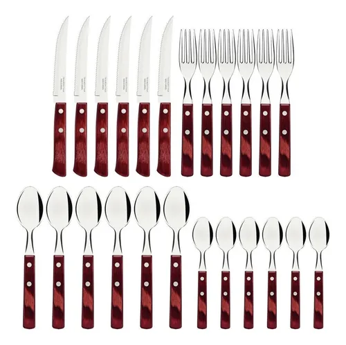comprar Set De Cubiertos Tramontina Cuchillos Asado 24 Piezas