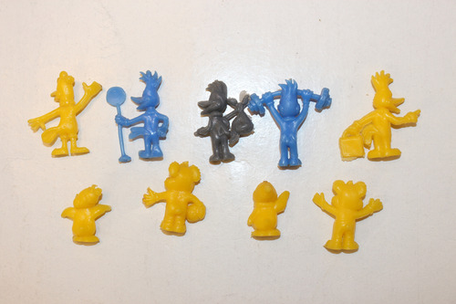 1985 Set 11 Figuras Monocromáticas Pájaro Loco Barcel Twinky (Usado)