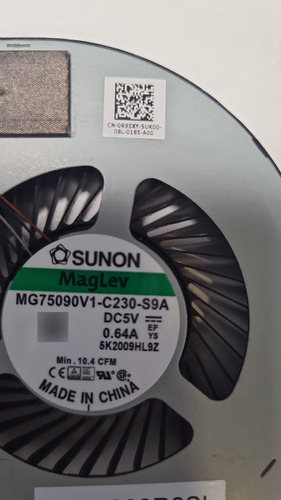 0r95xy Ventilador Dell Precision 7750 M7750 (Usado)