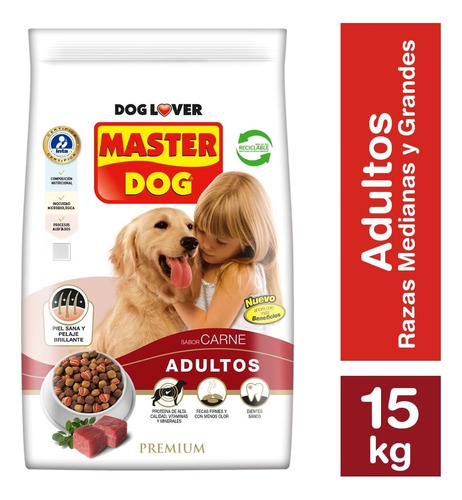 Alimento Perro Adulto Master Dog Carne 15 Kg