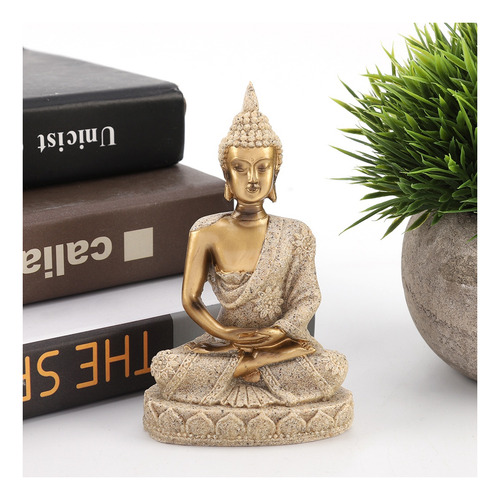 Figura Tallada En Forma De Estatua De Buda Meditando Sentado