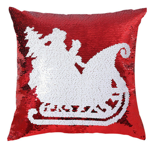 Fundas De Almohada Con Forma De Ciervo Navideño Con Lentejue