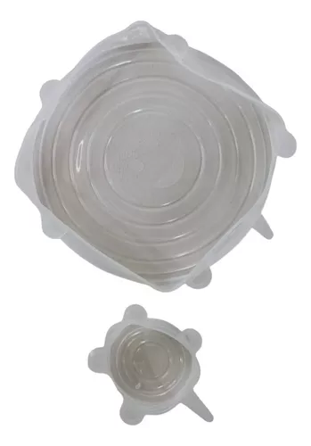 Tapas Silicona Ajustables Recipientes Cocina Multi Usos X6