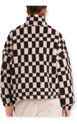 Chamarra Abrigo Polar Bomber Fuzzy Retro Mujer Talla S - M