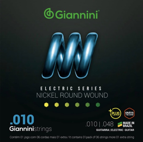Encordoamento Guitarra Giannini Electric Nickel Geegstp10