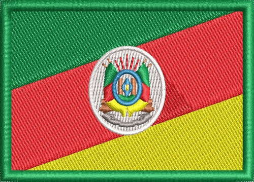 Escudo Bordado Bandeira Rio Grande Do Sul P/ Colete Ban143