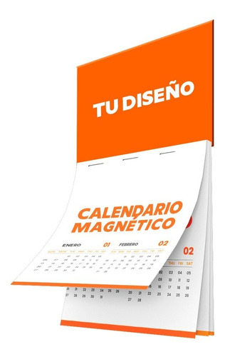 Pack 50 Mini Calendarios Publicitarios Magnéticos 7,6 X 6 Cm